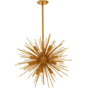 Spike Brass Finish Metal Pendant Light