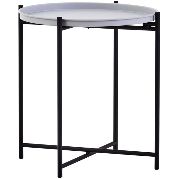 Trosa Side Table with Round Grey Top