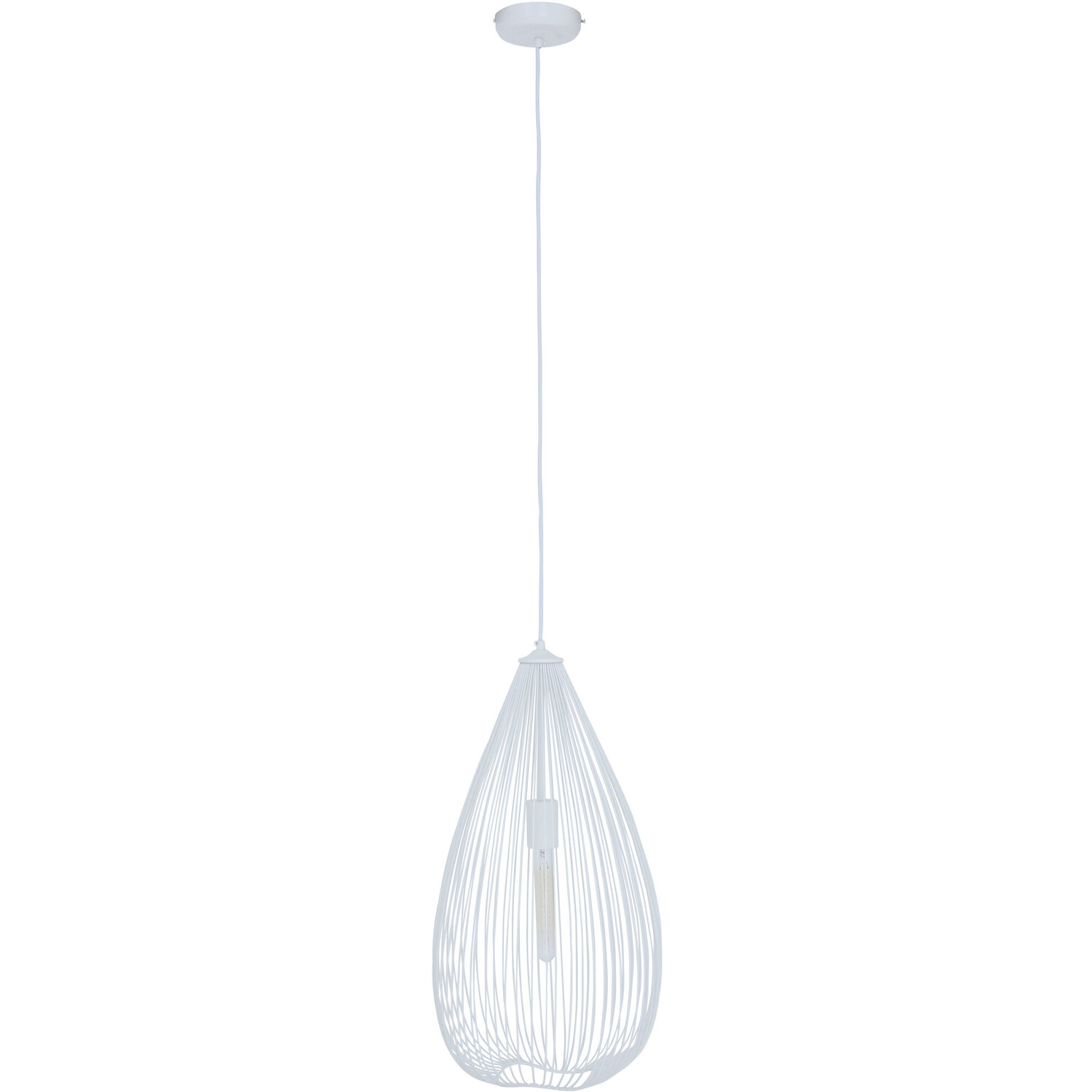 Lavis Teardrop White Pendant Light - White