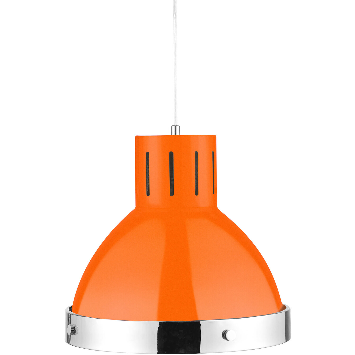 Jasper Orange and Chrome Pendant Light - Orange