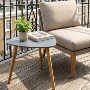 Malme Large Outdoor Side Table for Balcony and Patio in Storm Grey
