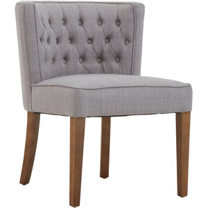 Parkside Grey Fabric Curved Dining Chair
