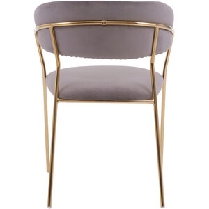 Tamzin Mink Velvet Channel Tufted Dining Chair