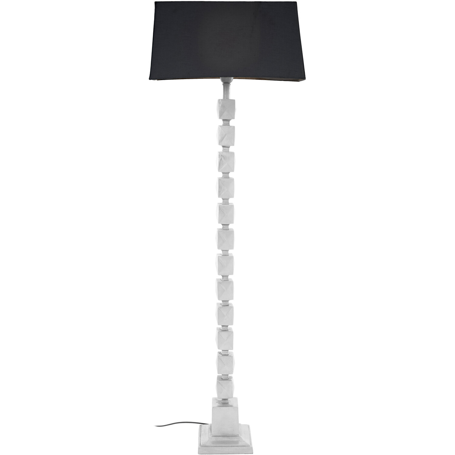 Macey Large Faceted Floor Lamp - Black