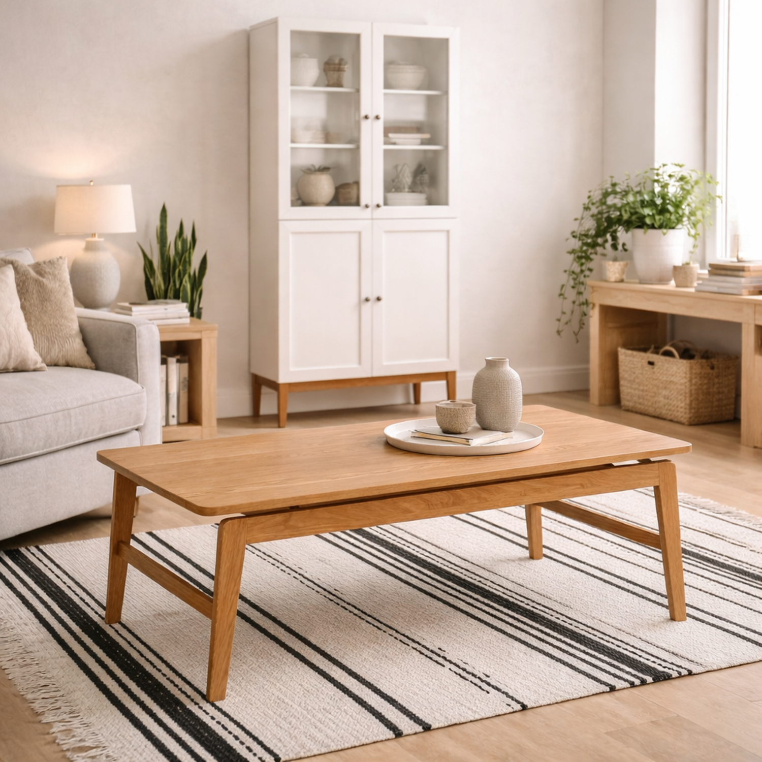 Meadowrest Rectangular Coffee Table Natural - Natural