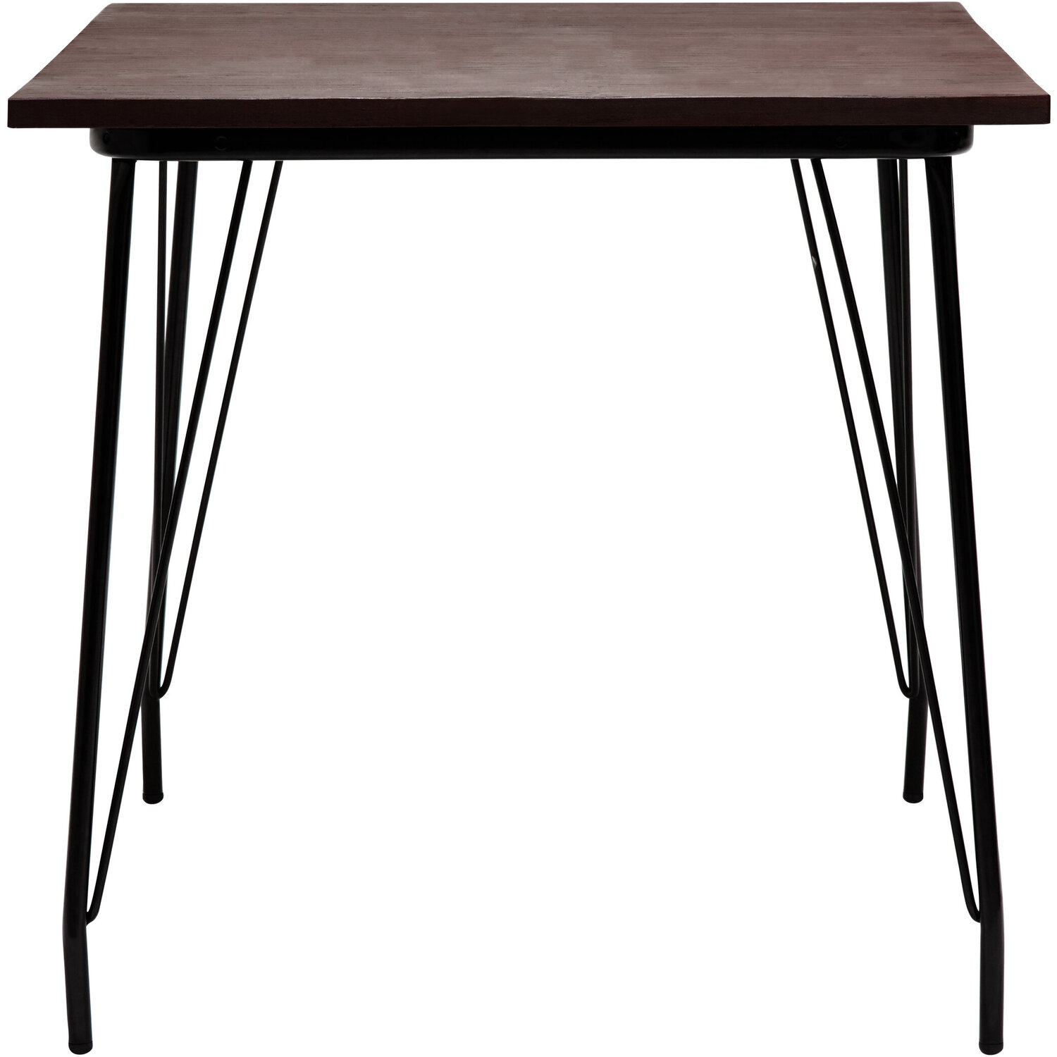 District Black Metal And Elm Wood Dining Table - Black
