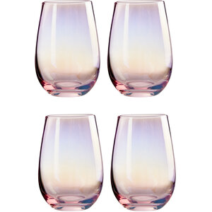 Frosted Deco Set Of 4 Hi Ball Glasses