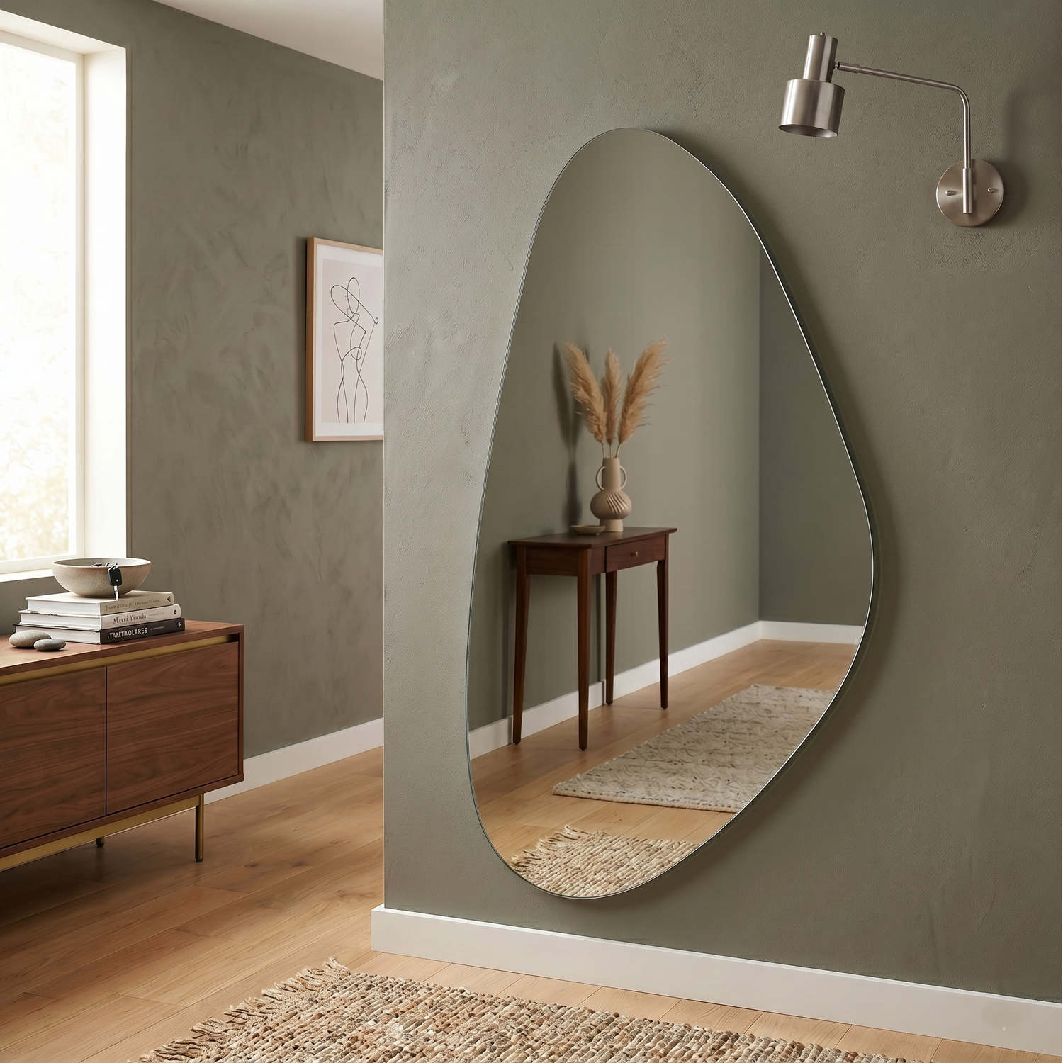 Image of Tear Drop Asymmetric Irregular Shape Beveled&hellip;