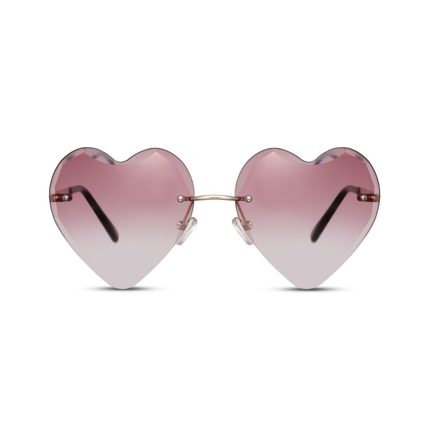 Sunglass Station Modern Heart Unisex Sunglasses - Gold