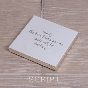 Personalised Compact Mirror - Silver Plated