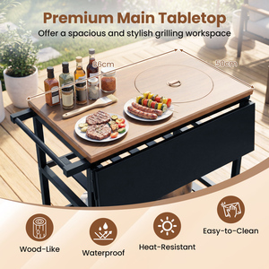 Outdoor Dining Cart with Korean BBQ Grill