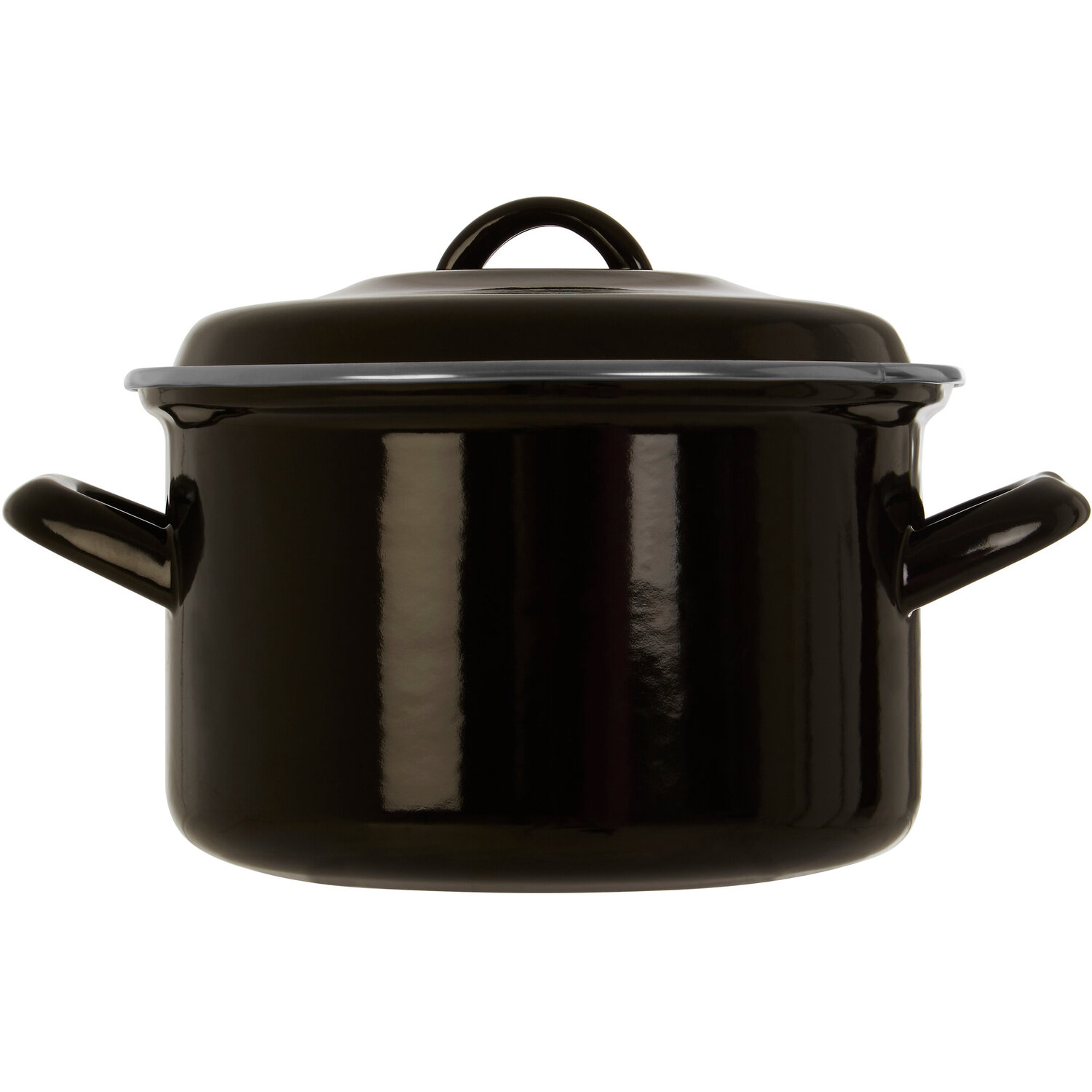 Porter Black Enamel 18cm Casserole Dish - Black