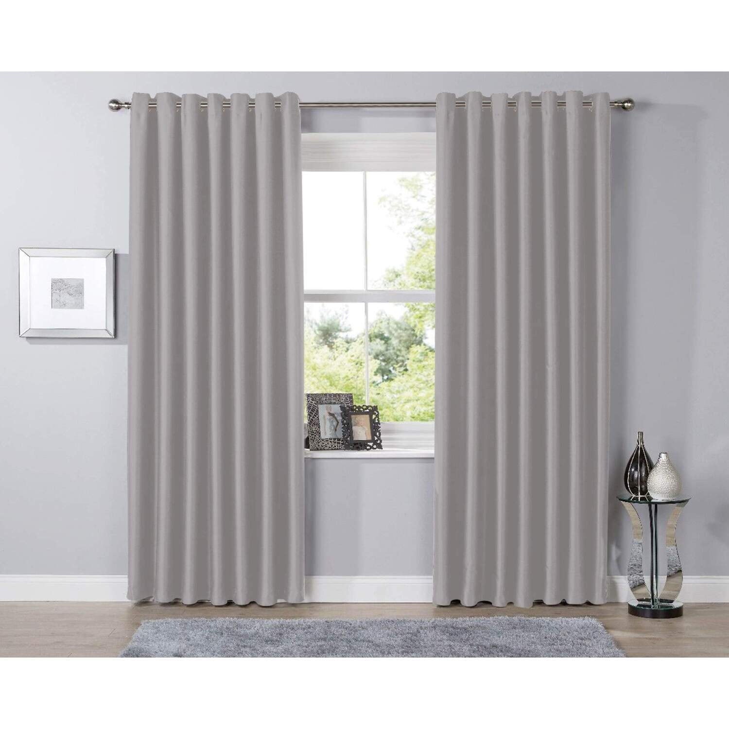 Blackout Curtains - Silver / 117cm / 183cm