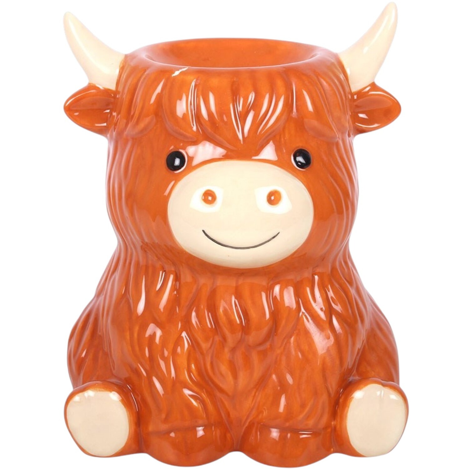 Kingsbury Gifts Highland Cow Oil Burner And Wax Warmer - Brown