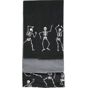 Pack of 3 Dancing Skeletons Tea Towels