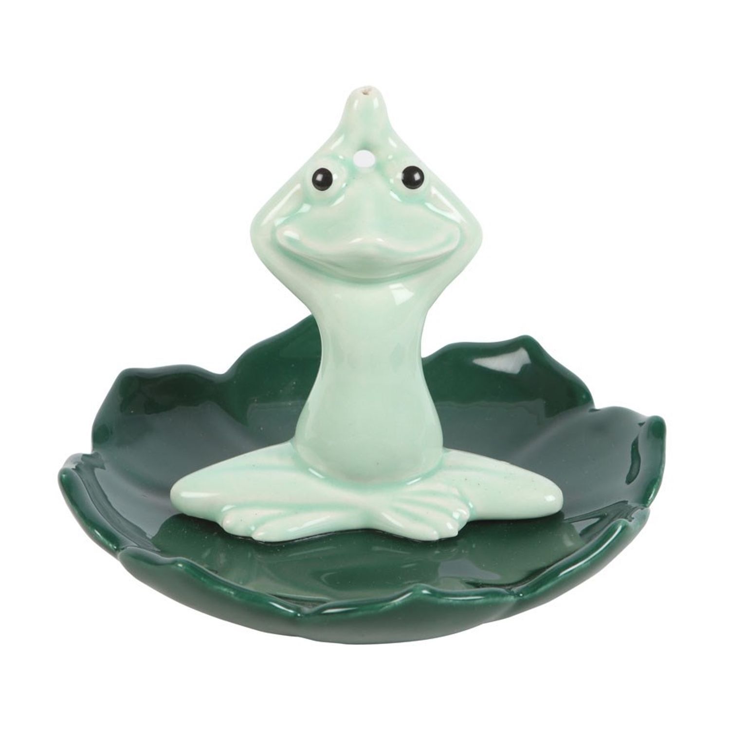 Something Different Unisex Green Yoga Frog Incense Holder In - Image 2