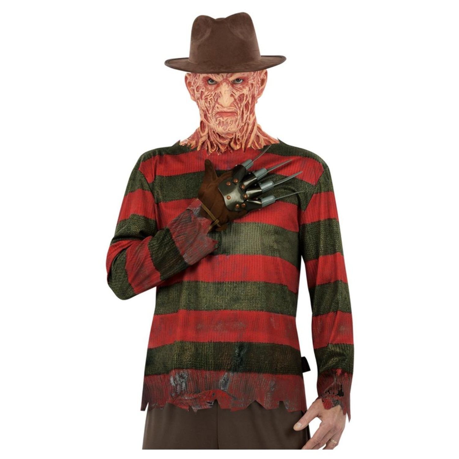 A Nightmare On Elm Street Freddy Krueger Costume Set - Red/Brown / Xl