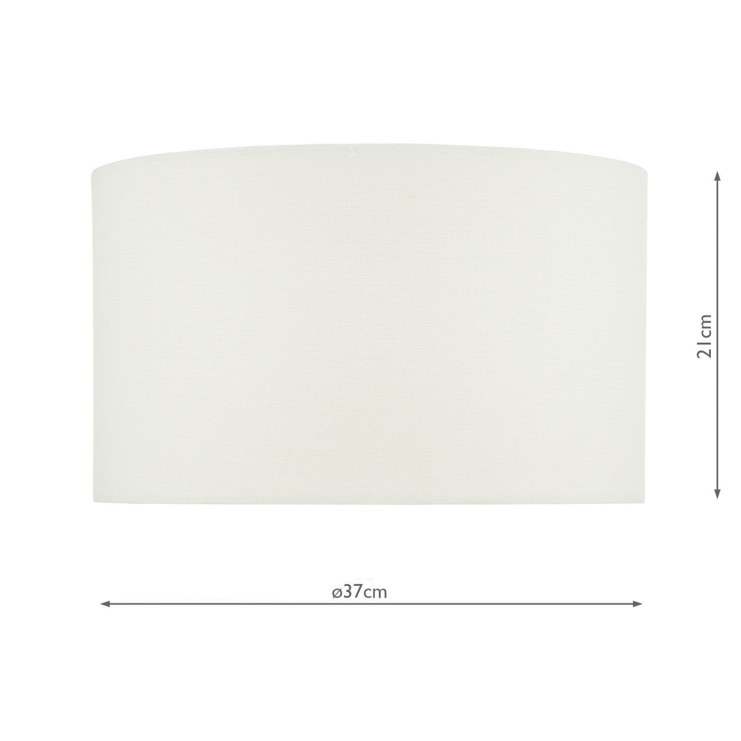 Dar Esarosa White Linen Drum Shade 37Cm