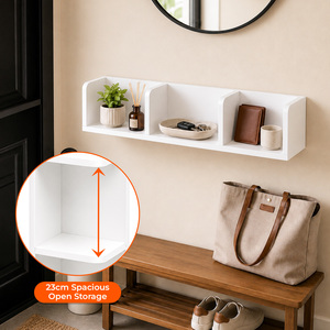 3 Compartment Floating Wall Shelf or 3 Tier Display Unit 75cm