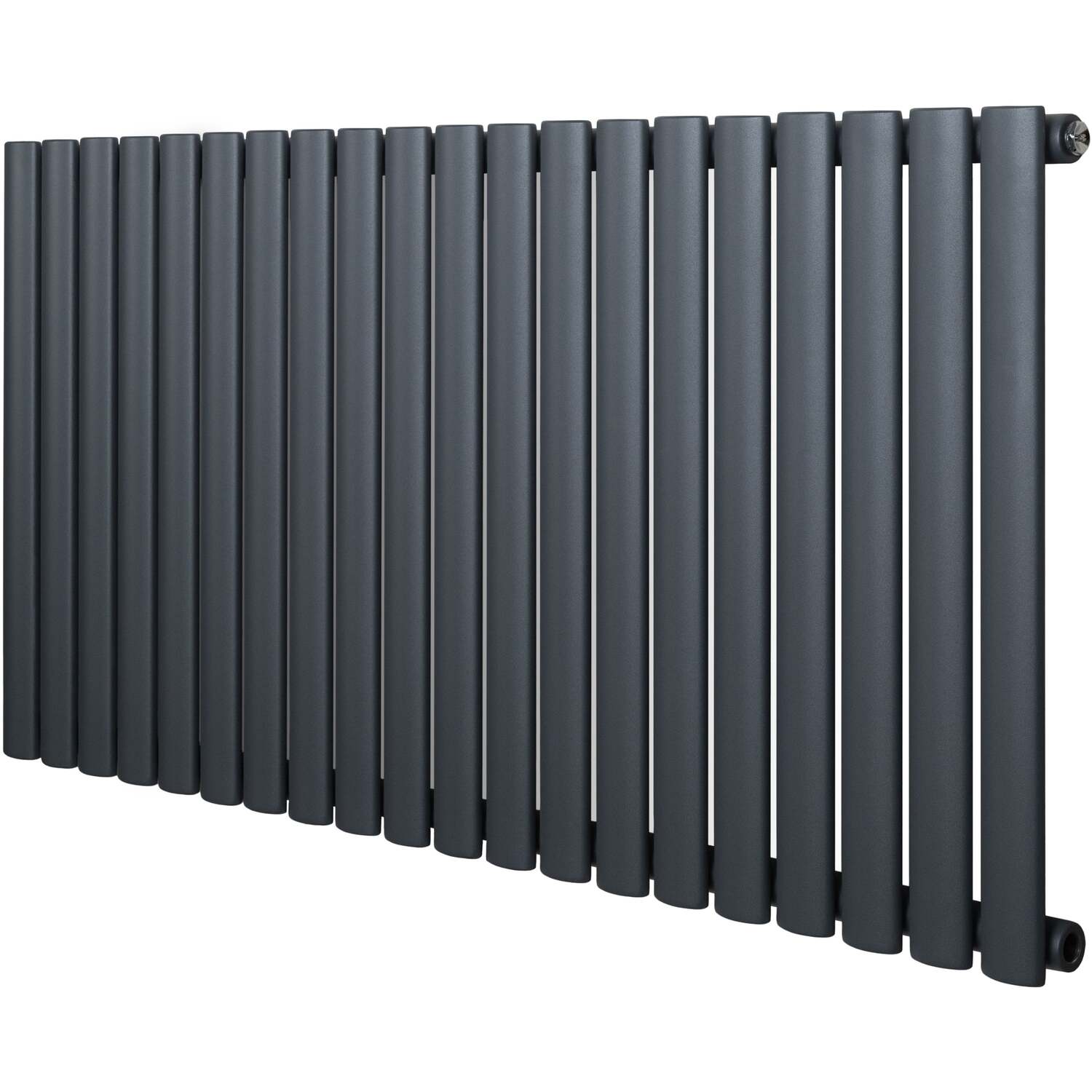 Monstershop Anthracite/Grey Oval Single Column Radiator - 600 X 1200Mm - Image 3