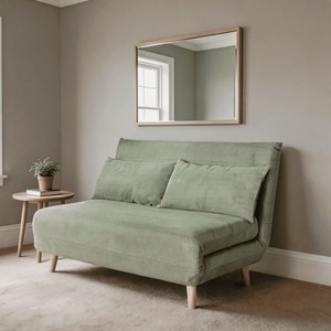 Sage Green / Double Lorena Clic Clac Sofa Bed Upholstered Home Living  shot 15860649
