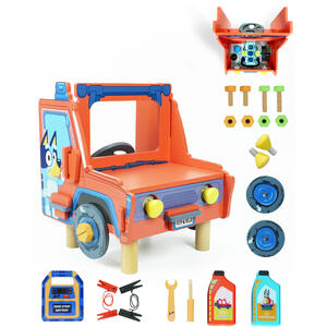 BLUEY Wooden Tabletop Mechanic Set - 22 Piece Pretend Play Repair Kit