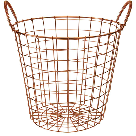 Vertex Copper Finish Round Wire Basket