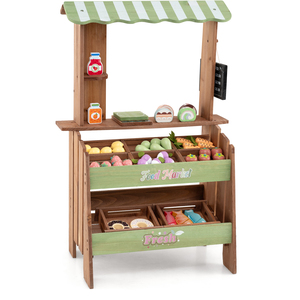 Wooden Kids Grocery Store Playset