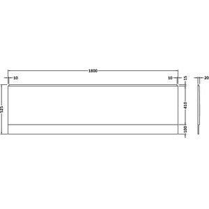 1800mm White Acrylic Front Bath Panel for Straight Bath Installations