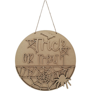 Trick or Treat Wooden Hanging Sign