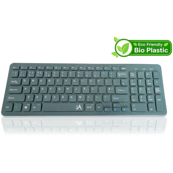 Accuratus Bioplastic 960 Multidevice Wireless BT and RF Full Size Keyboard - Forest Green