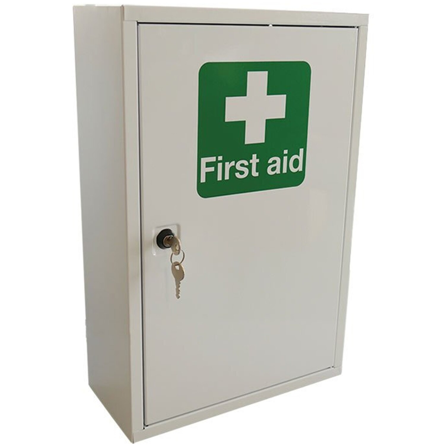 Pegdev Unisex White Lockable Metal First Aid Cabinet Wall Mounted Storage Small - Image 2