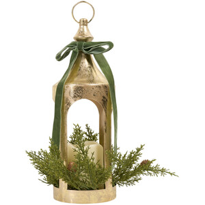 LED Candle Lantern with Bow