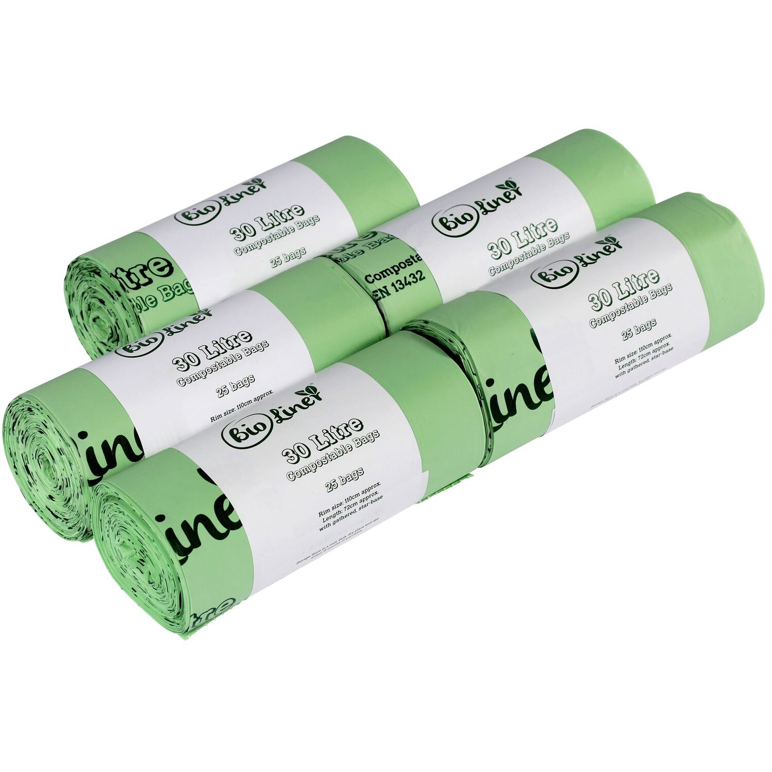 B&Q - 30L Compostable Kerbside Caddy Liners (Large Roll)5 Rolls - Image 3