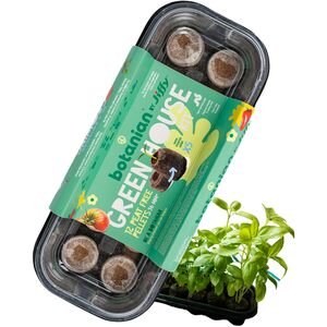 botanian BY Jiffy Complete Mini Greenhouse Kit with 12 Peat-Free Coir Pellets