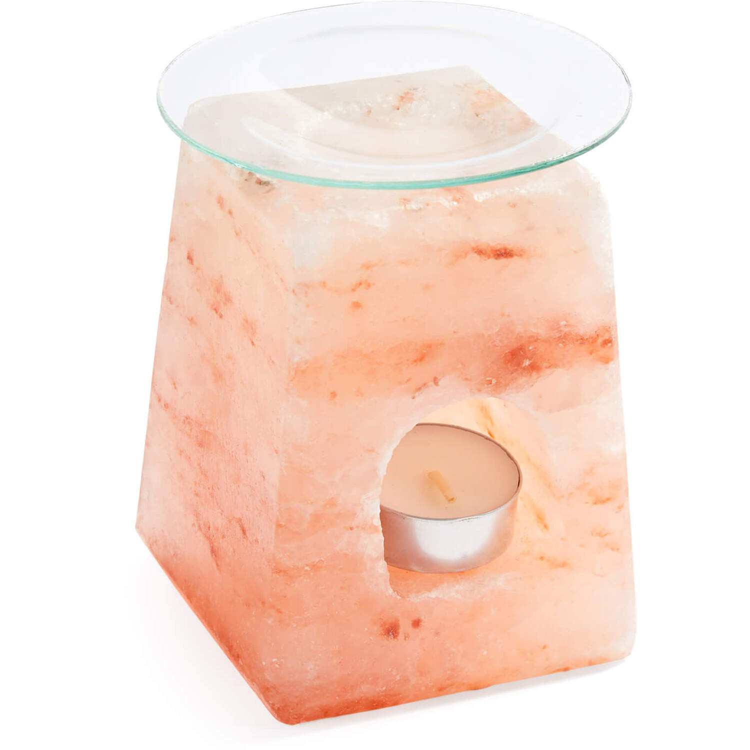 Myga Himalayan Salt Tealight Holder - Aroma Diffuser - Himalayan Pink Salt