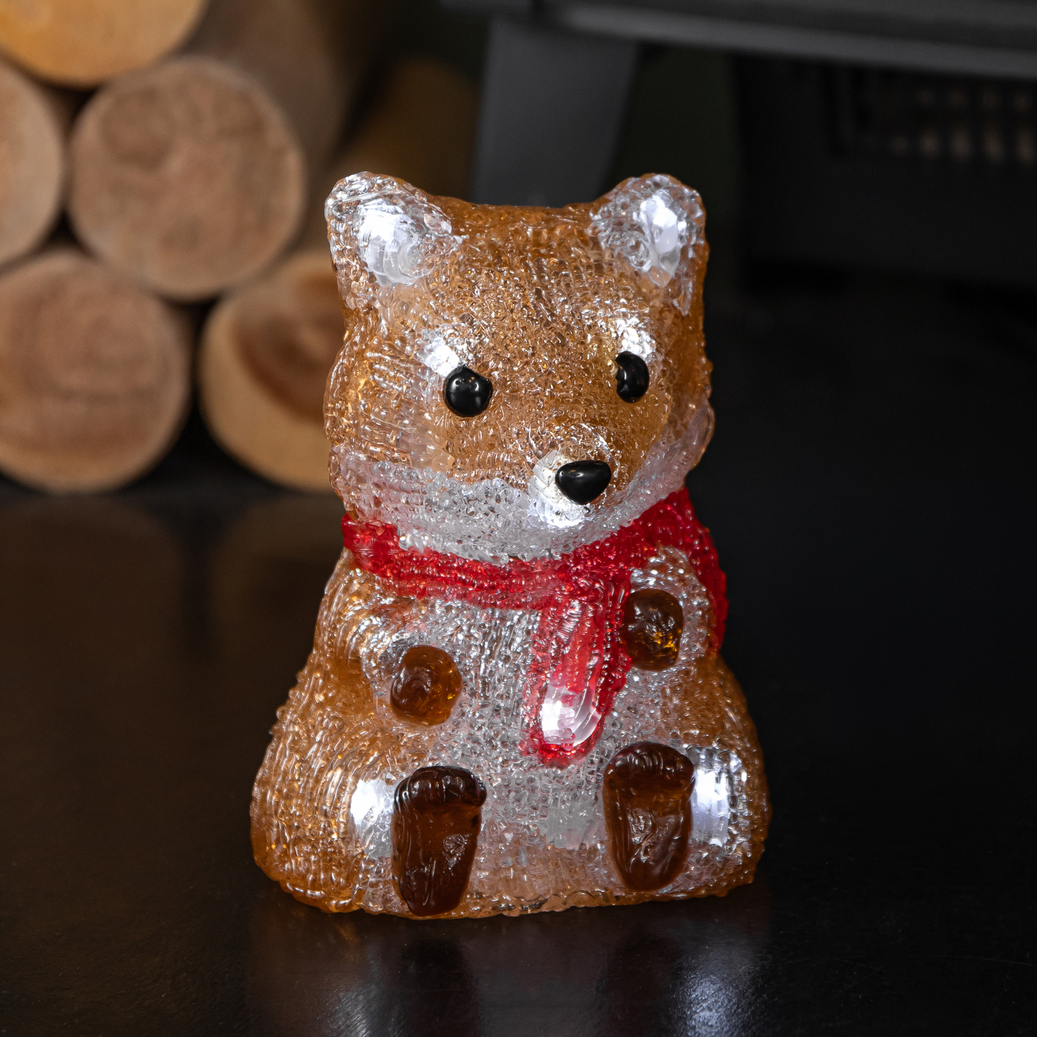 B&Q - 14Cm Battery Operated Light Up Christmas Ice Fox With 12 Cool White Leds - Image 2