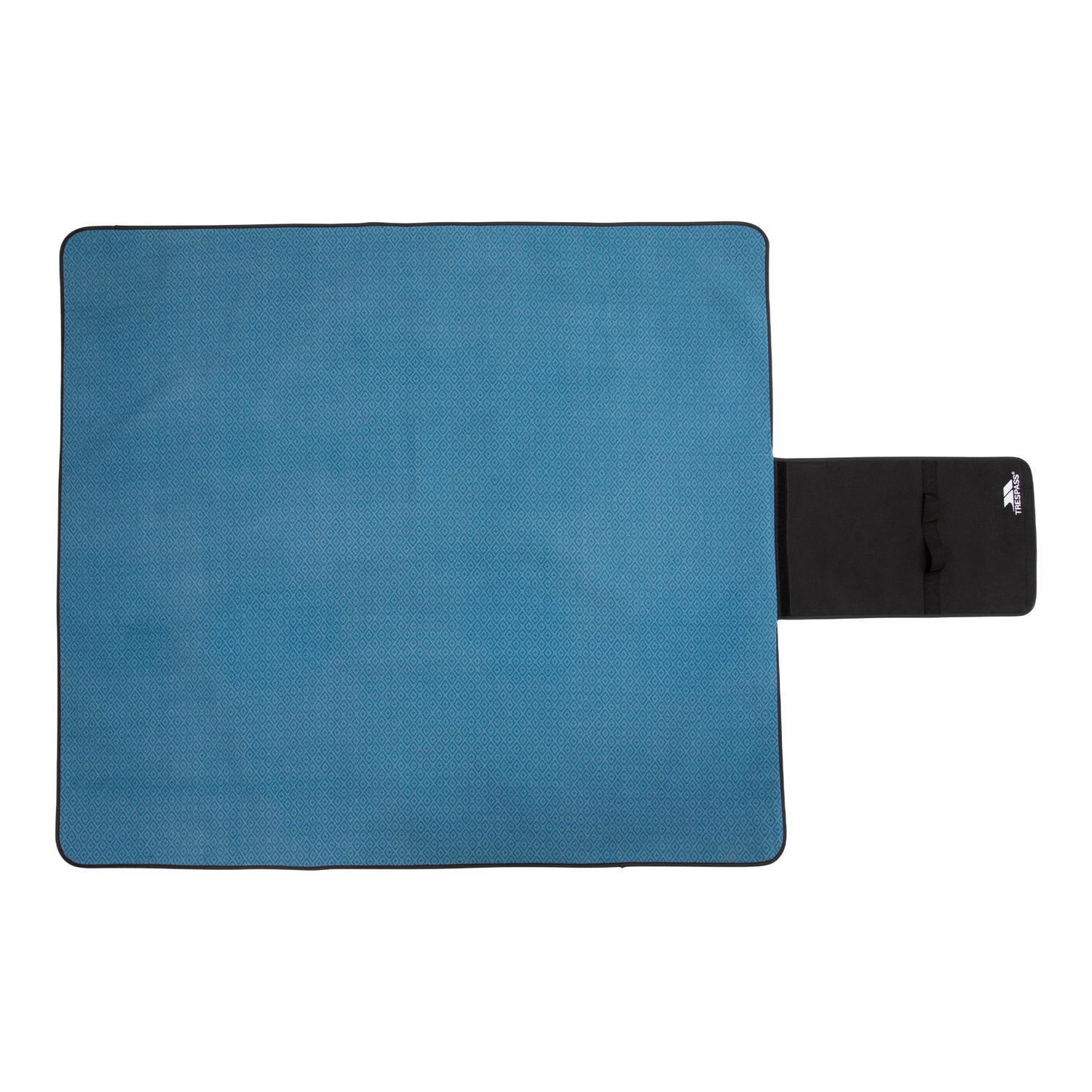 Trespass Throw Waterproof Checked Foldable Blanket - Rich Teal