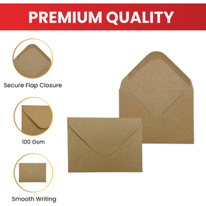 EcoKraftRecycled110gsm110x220mm¿DLGummedEnvelopes
