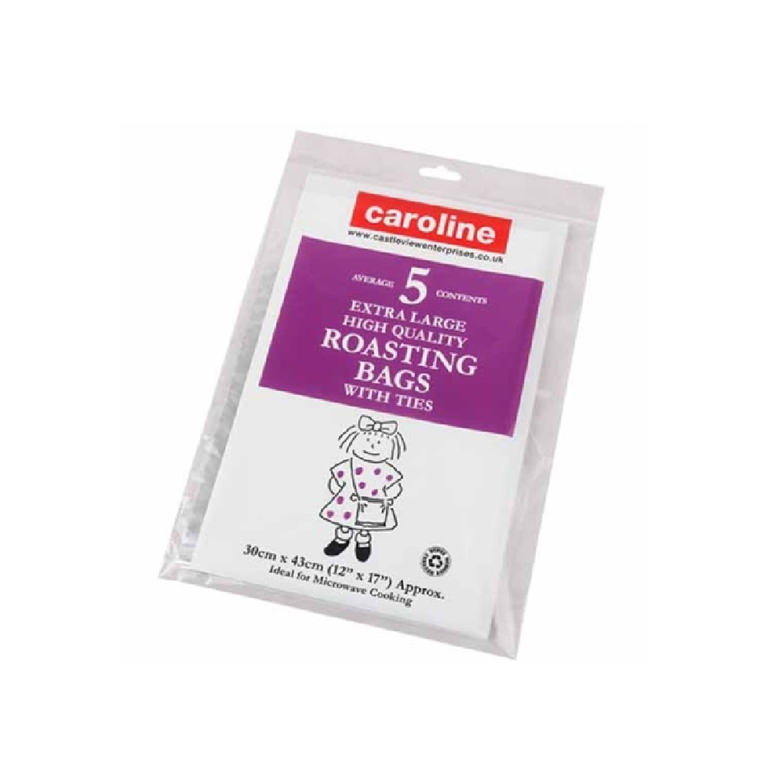 Caroline Roasting Bags (Pack Of 5) - White