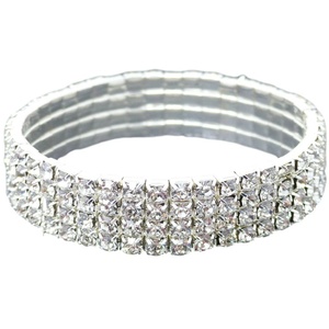 Diamante Crystal Stretch Bracelet with Sparkly Rhinestones