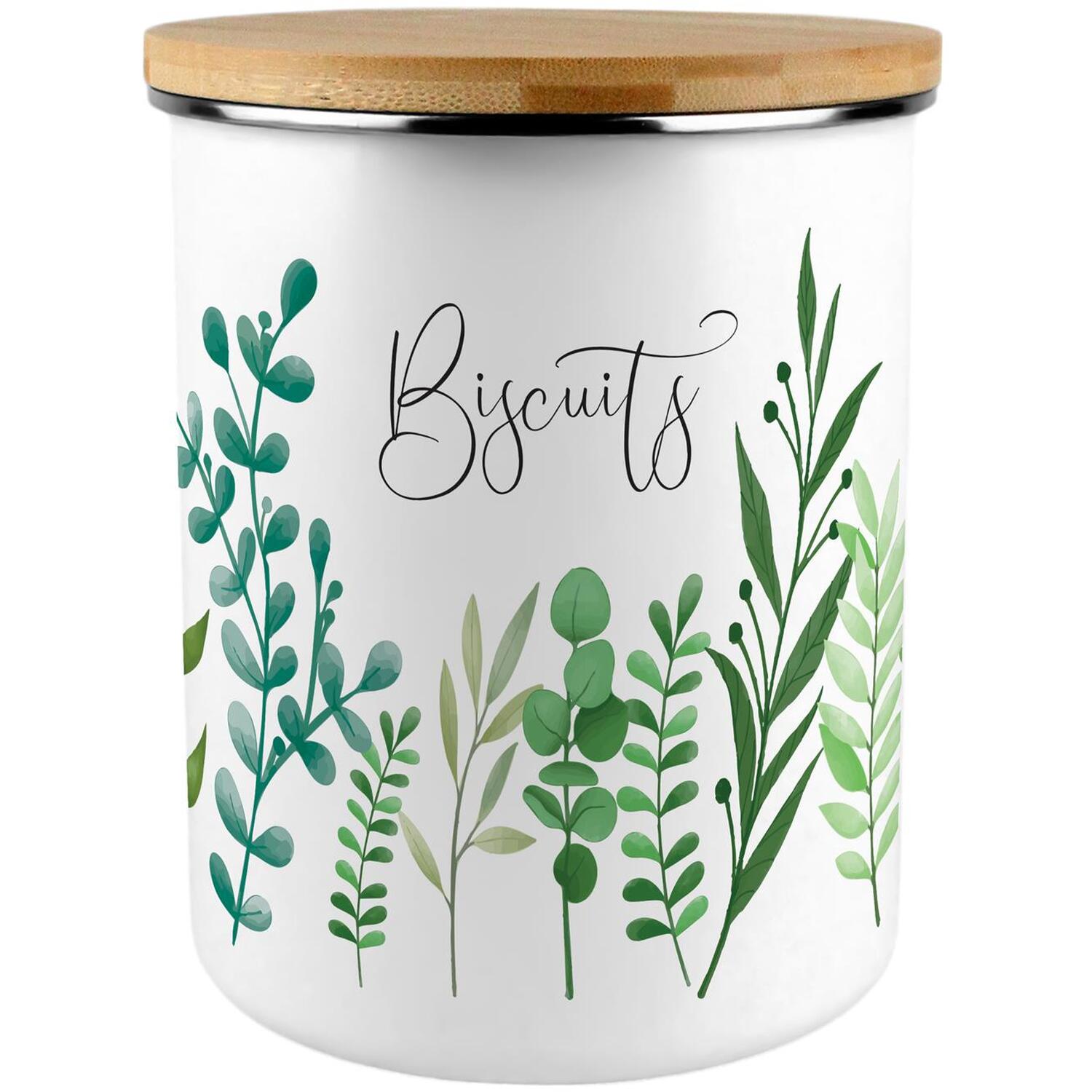B&Q - Green Foliage Extra Large Biscuit Tin - Image 2