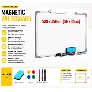 50 X 30cm Magnetic Whiteboard