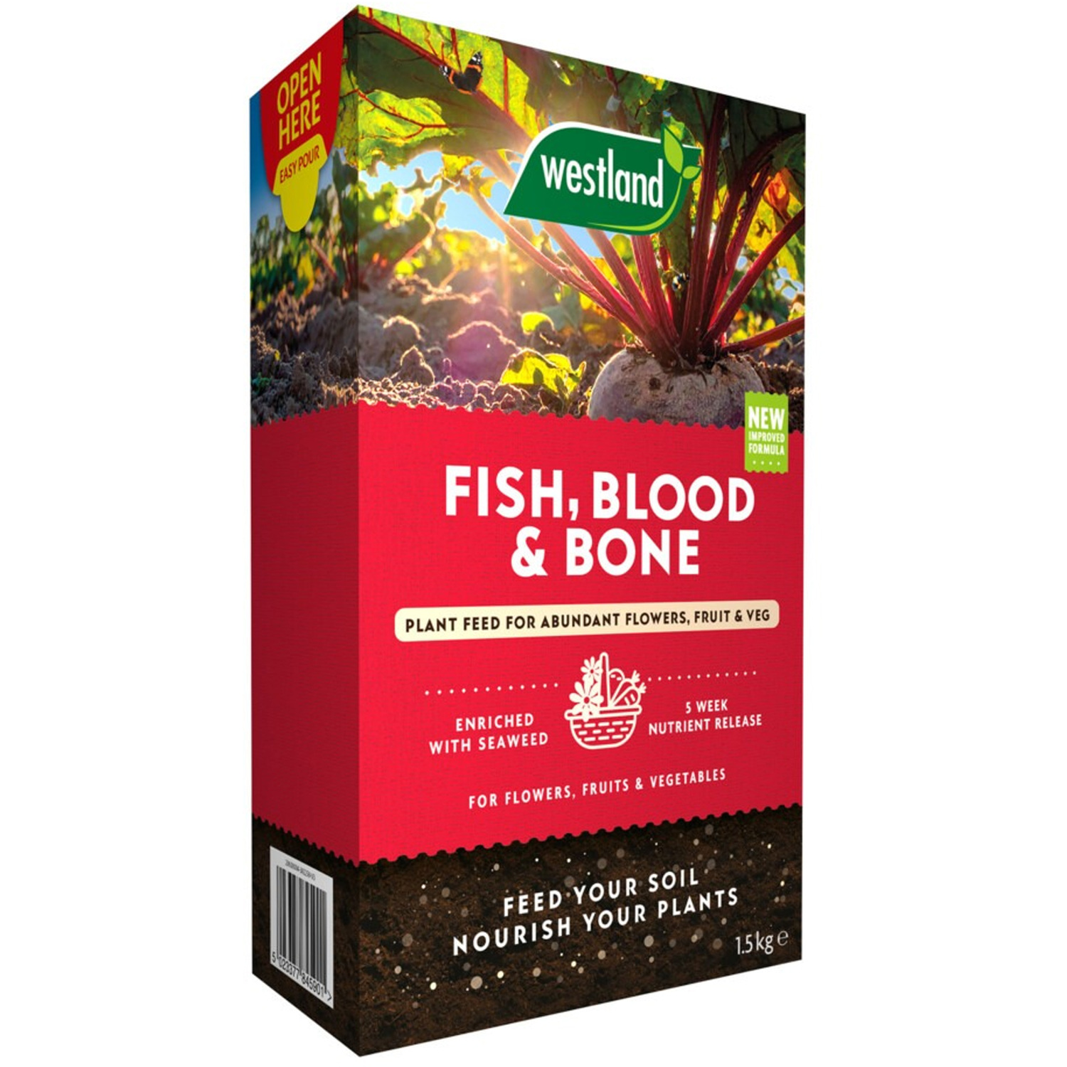 Westland Fish Blood Bone Natural Plant Food 1.5Kg - Brown