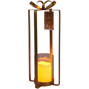 Gold LED Candle Lantern
