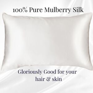 white White Mulberry Silk Pillowcase  shot 18639419