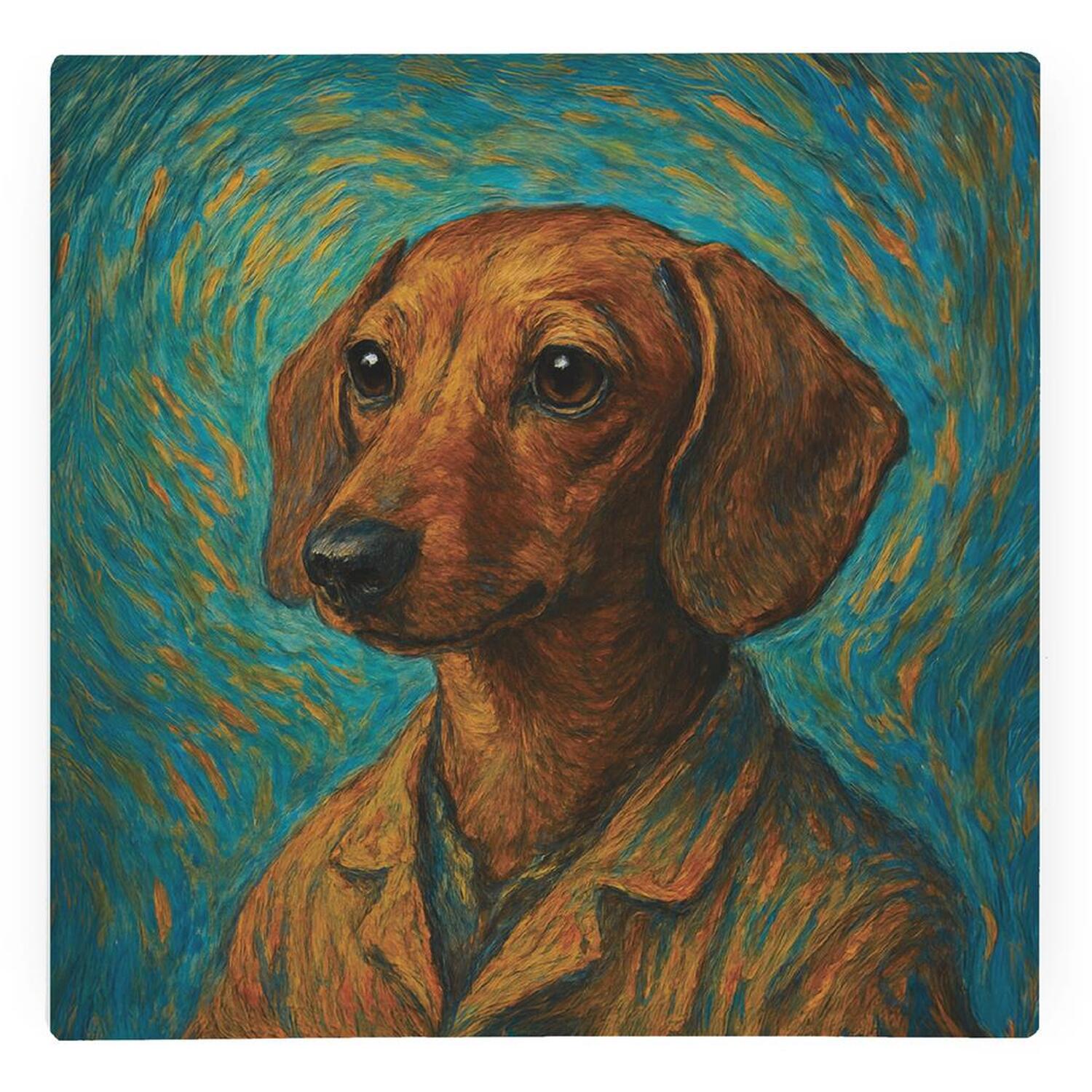 Image of Van Gogh Dachshund Glass Hot Pot&hellip;