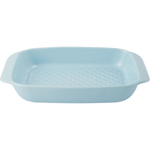MasterClass Ceramic Roaster with Easy-Grip Handles, 2L Oven-to-Table Roasting Dish, Sky Blue, 30cm