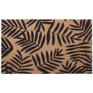 Black Fern Print Doormat Decorative Accessory