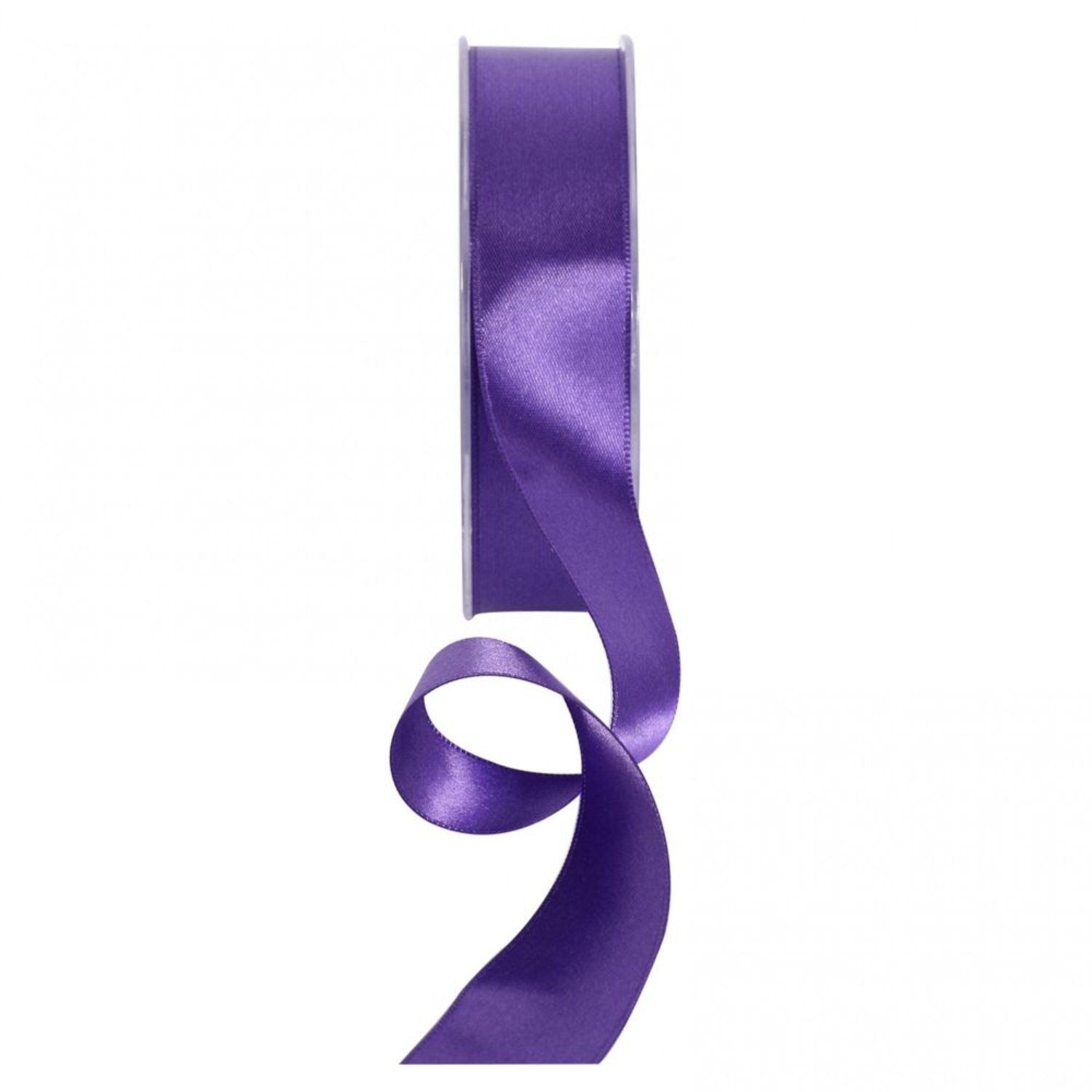 - Dark Satin Ribbon 25mm 2 PackPurple - Image 3